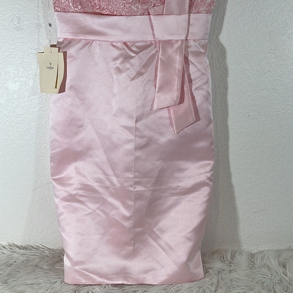 LANTING BRIDE Two Piece Sexy V-Neck Floral Embroidery Satin Knee Length New 10 - Picture 8 of 16